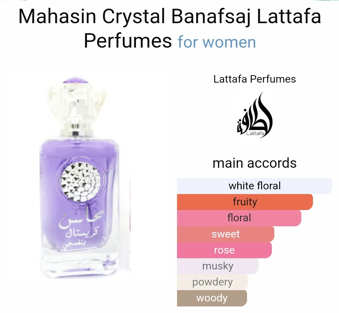 Mahasin Crystal Banafsaj By Lattafa Perfumes