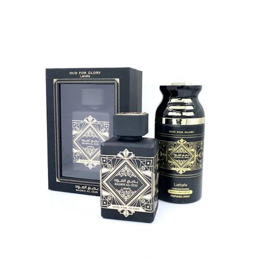 Bade'e Al Oud Oud for Glory Lattafa Perfumes Gift Set